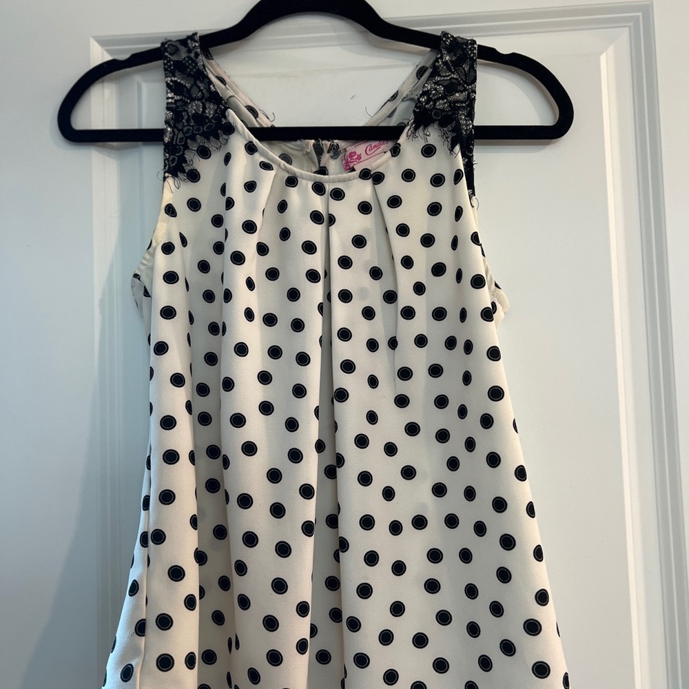 Polka Dot Sleeveless Top